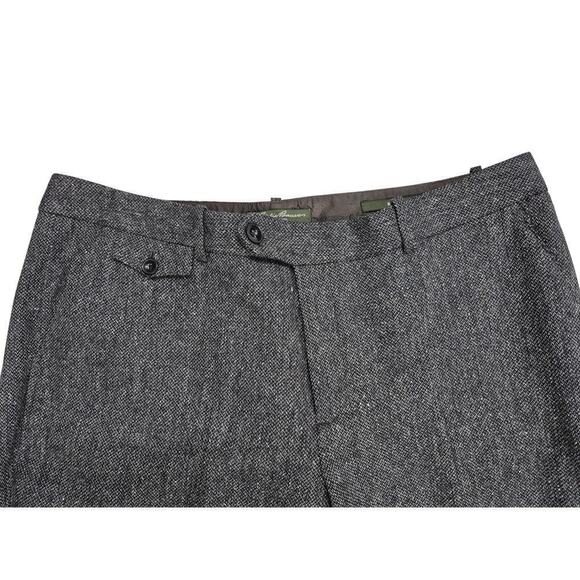 NWT Eddie Bauer Blakely Fit Black/White Wool Tweed Trouser lined Sz 16 - Picture 7 of 8